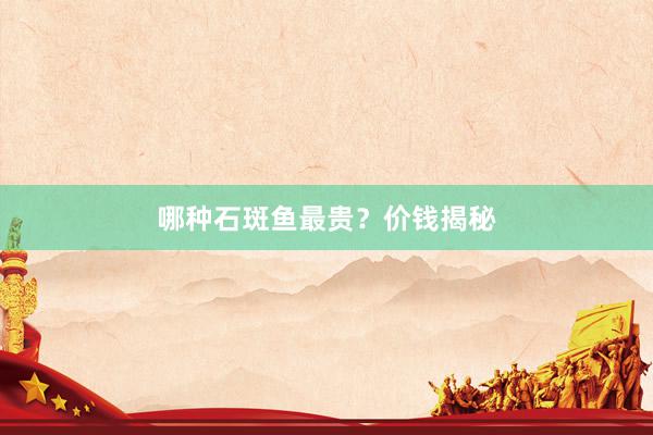 哪种石斑鱼最贵？价钱揭秘